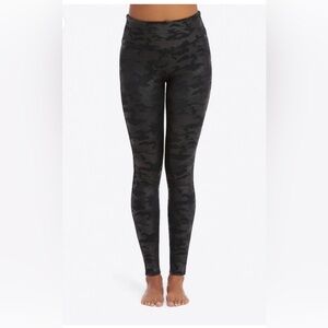 Spanx Faux Leather Camo Leggings